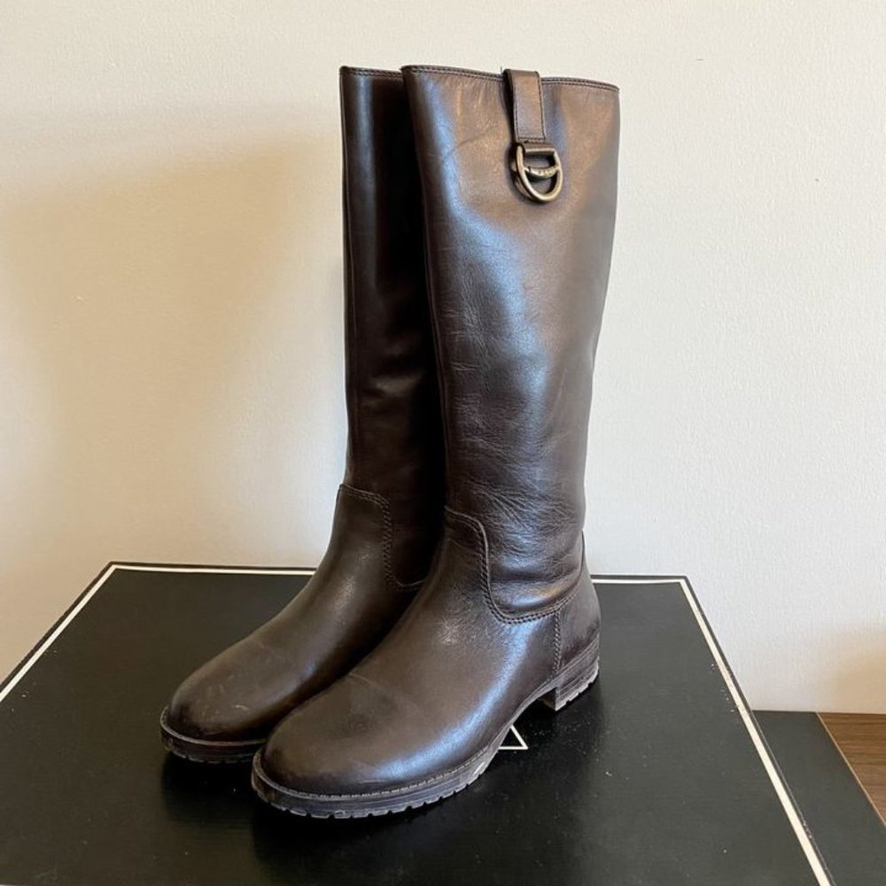 Ralph Lauren Women's Sariah Riding Style Boots | Dark Brown | Size 5